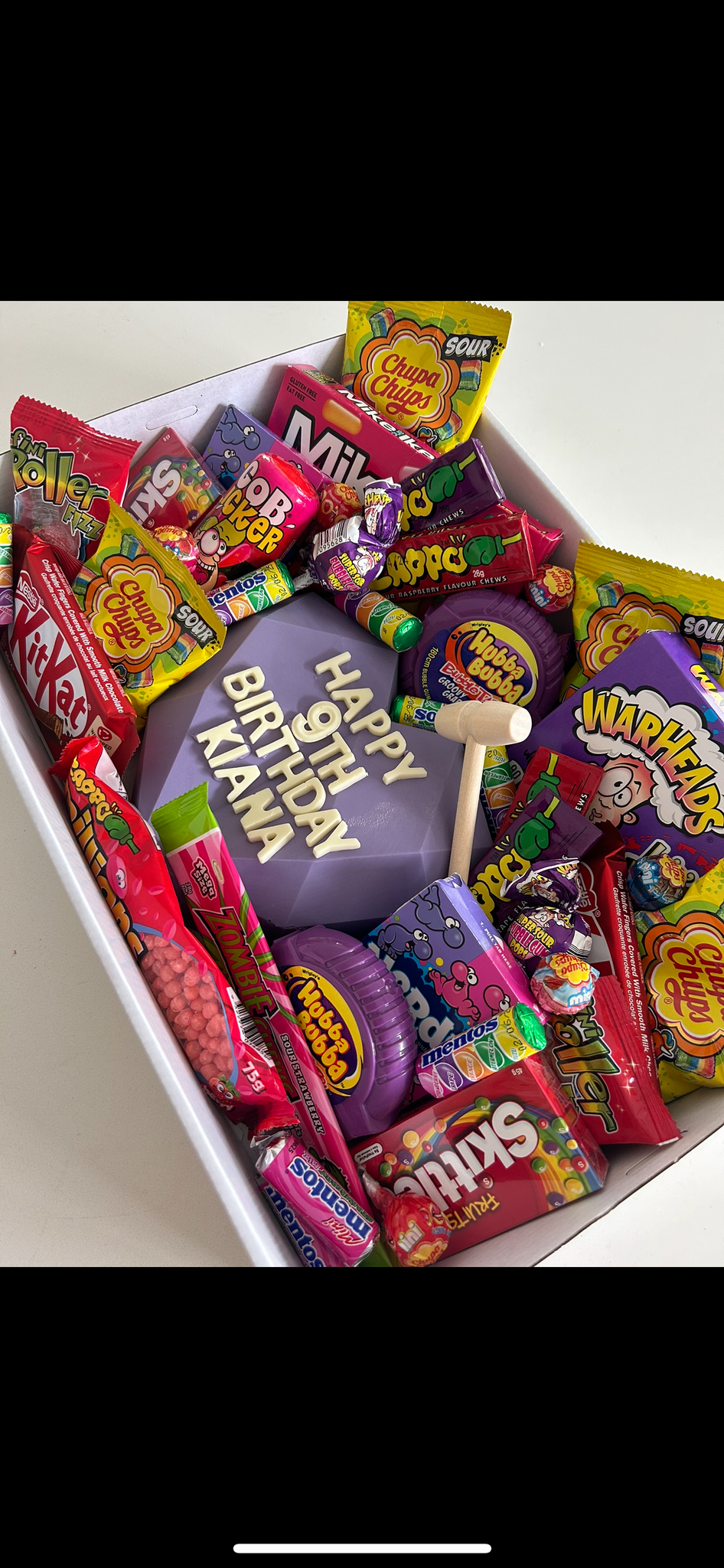 Purple Heart Smash Cake & Candy Box